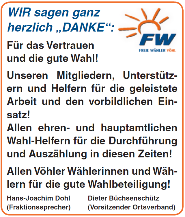 Danke nach der Wahl Flyer